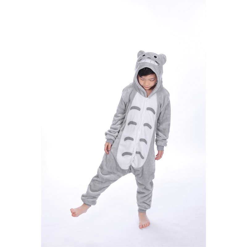 animal kigurumi grey Totoro onesie pajamas for kids