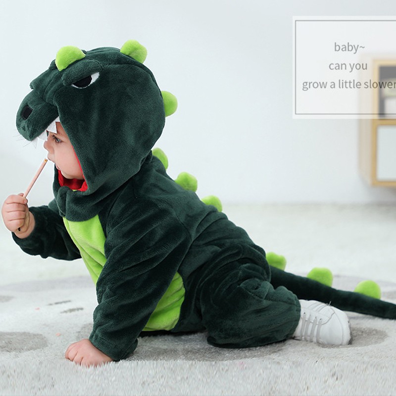 Green Dinosaur Onesie for Baby Toddler Animal Costumes Outfit