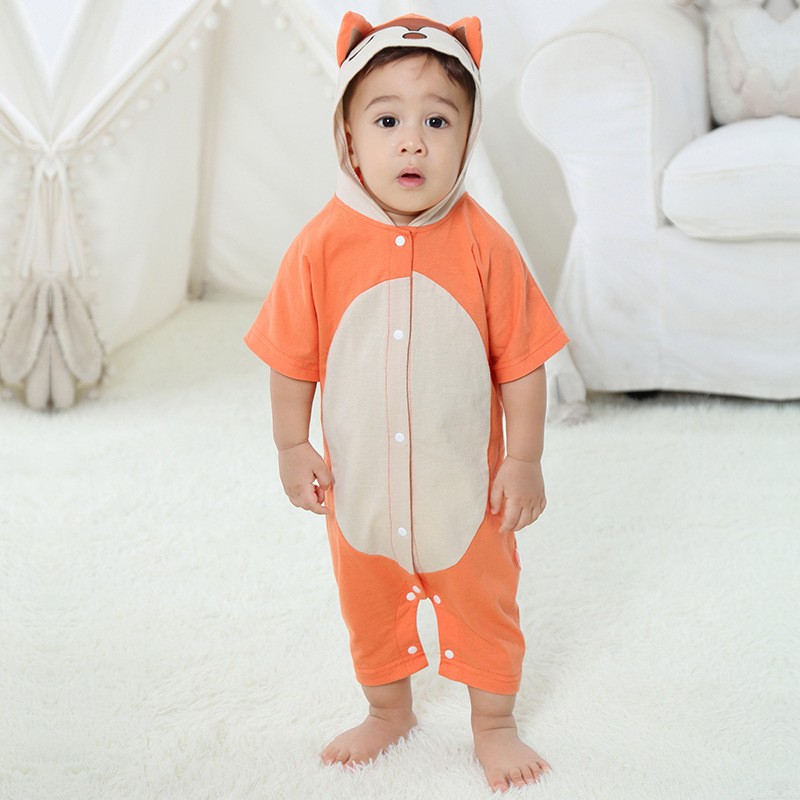 US Stock Toddler Baby Boy Clothes Halloween Cotton Hooded Romper Jumpsuit Outfit 