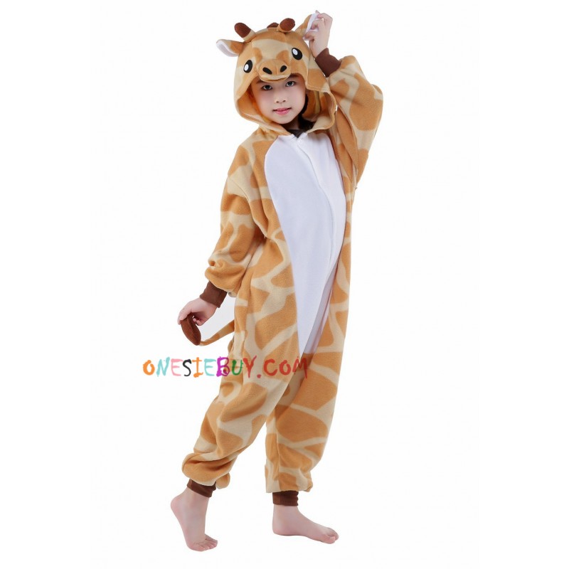 Giraffe Kigurumi Onesie Pajamas Animal Costumes for Kids