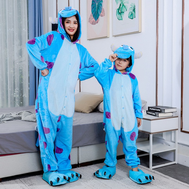 Kids Monsters Inc Sulley & Mike Wazowski & Boo Costume Onesie for Kids  Halloween Suit For