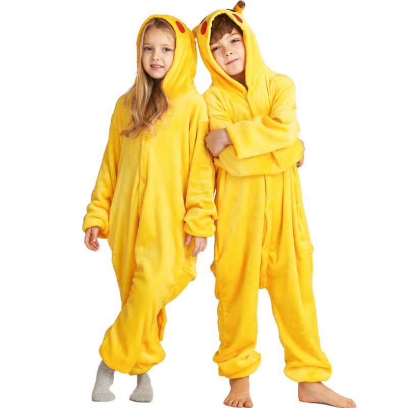Pokemon Charmander Adult Animal Pajamas Pikachu Kids Home Clothes Jumpsuit 