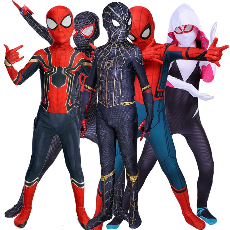 Kids Spider-man Costume No Way Home/Miles Morales/Gwen/Far From Home ...