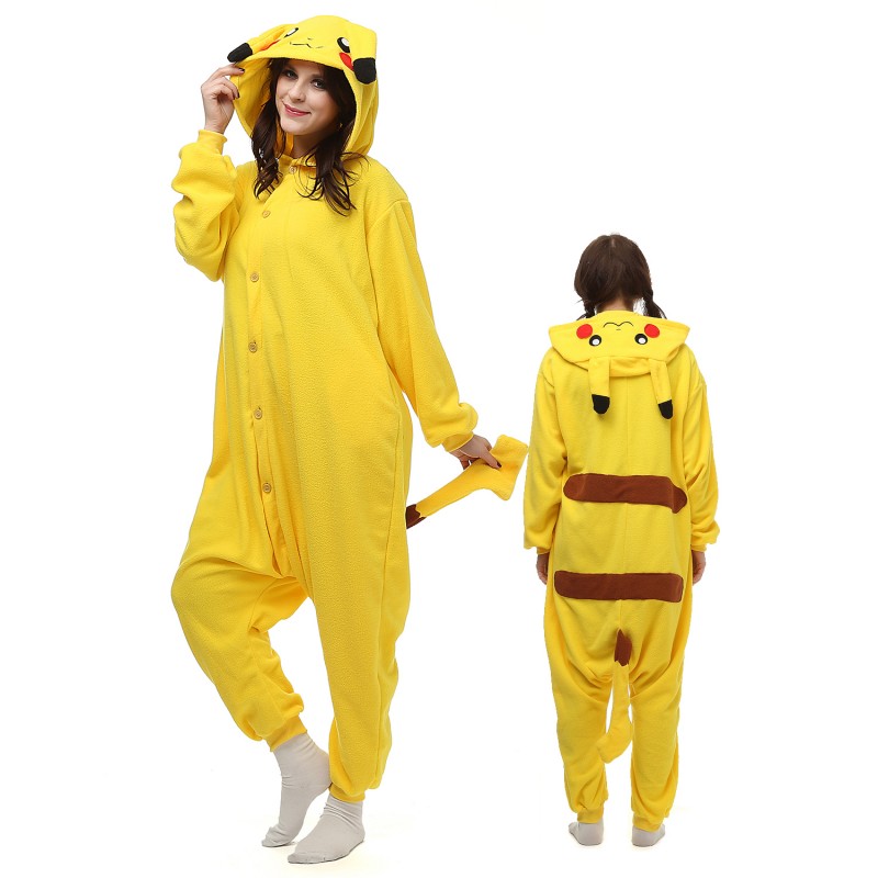 Actief zwaan intelligentie Pokemon Pikachu Costume Onesie For Adult & Kids Unisex Style Halloween  Family Costumes