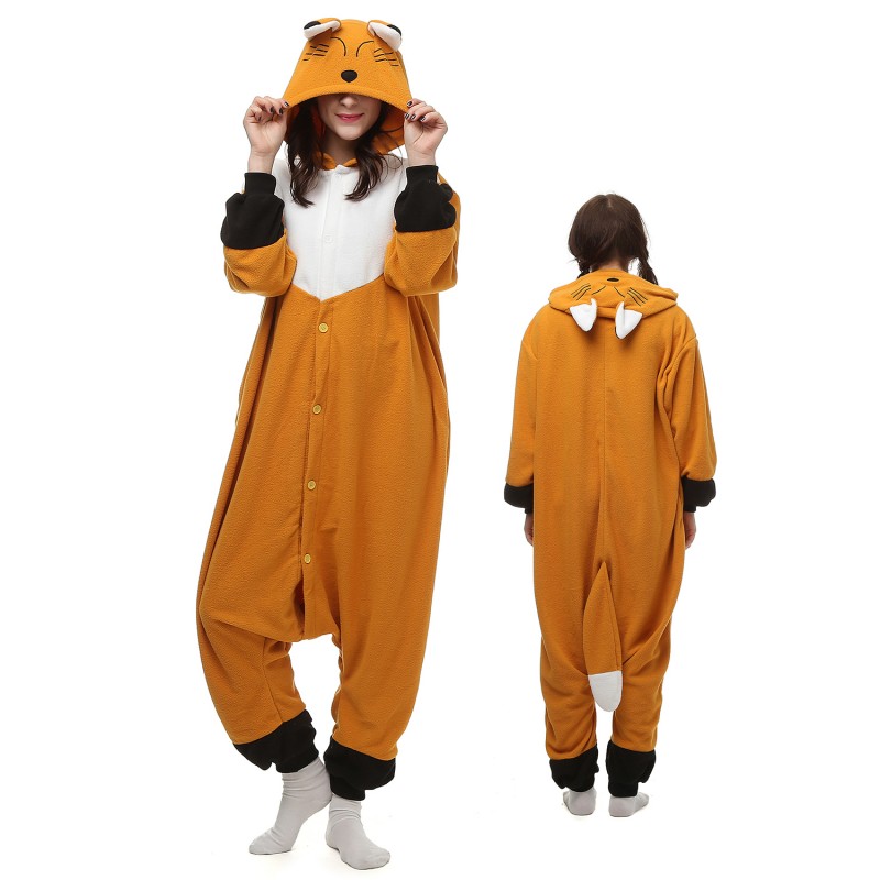 Japanese Red Fox Kigurumi Onesie Pajamas Animal Costumes For Adult