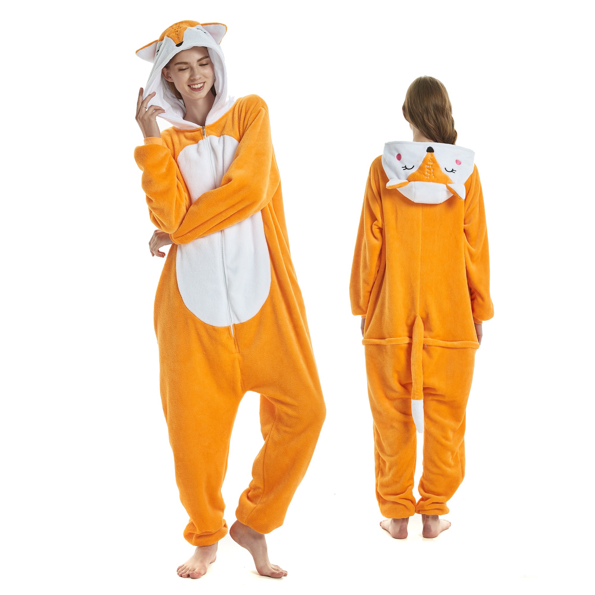 Cute Fox Kigurumi Pajamas Anime Cosplay Costume Unisex Adult 1 Sleepwear