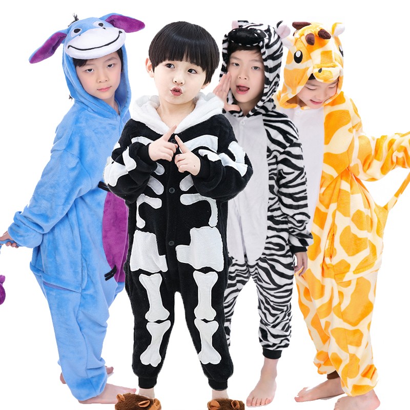 Kids Halloween Cosutme Animal Onesie For Boys & Girls