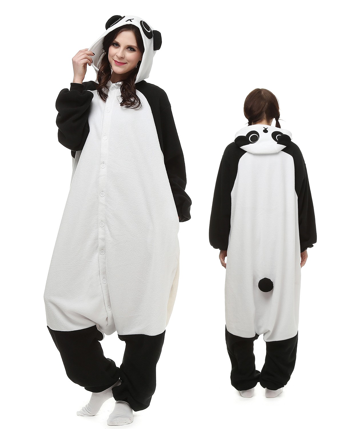 2018Onesie0 Unisex Adult Pajama Kigurumi Cosplay Costume Animal Sleepwear Panda 