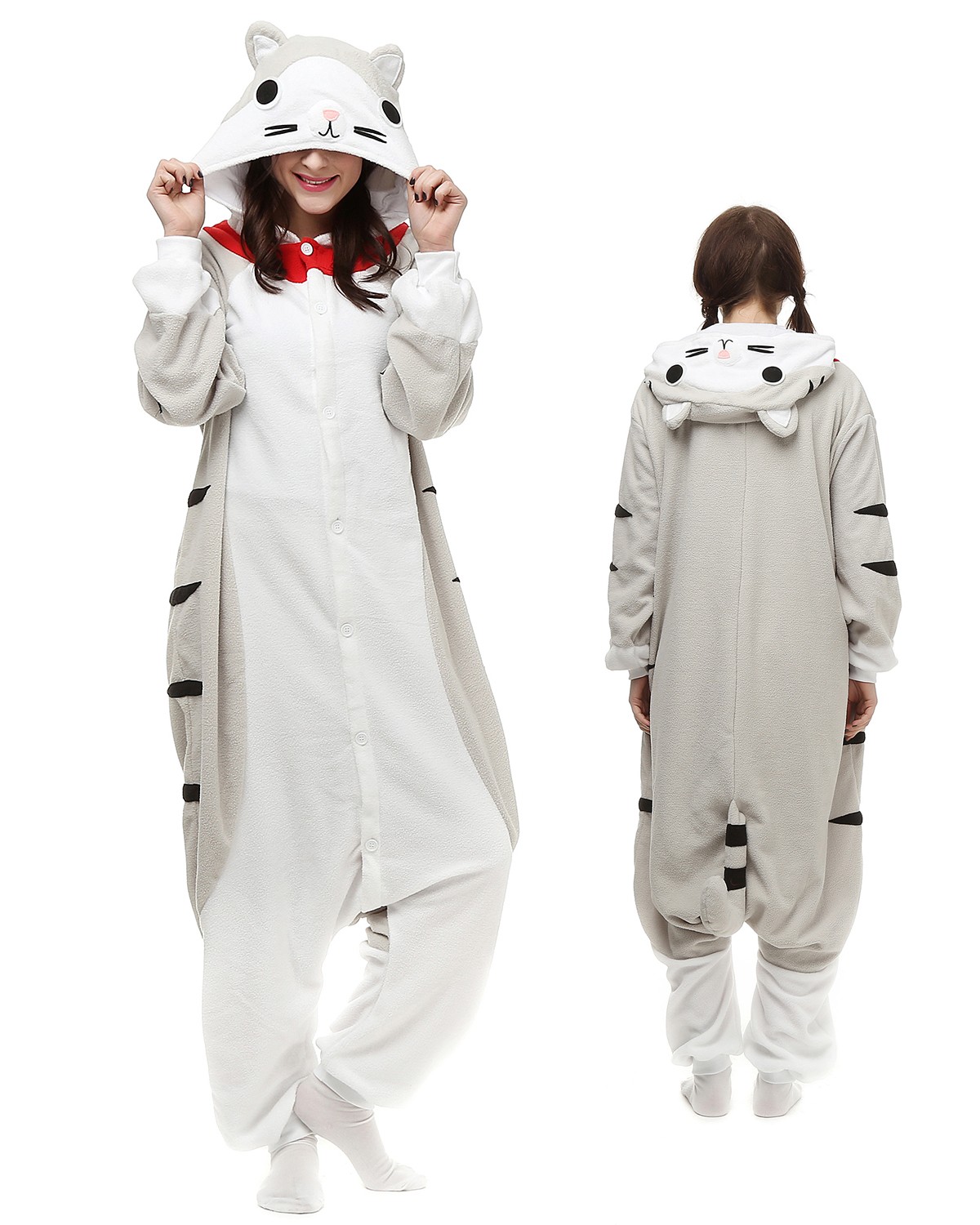 Cheese Cat Pajamas Halloween Kigurumi Adult Animal Cosplay Costumes Sleepwear 