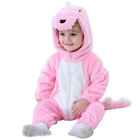 Pink Dinosaur Onesie for Baby Toddler Animal Costumes Outfit
