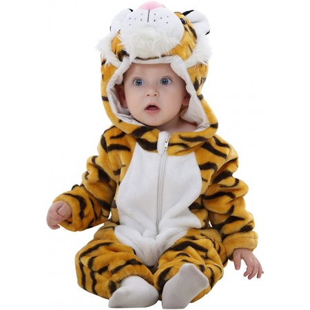 Infant & Toddlers Haloween Tiger Costume Onesie Unisex Romper Outfit Suit for Baby