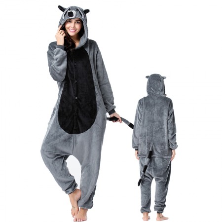 Raccoon Onesie For Adults Pajamas Animal Costumes For Women & Men