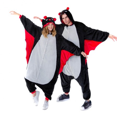Bat Onesie for Adult Kigurumi Animal Pajamas Funny Halloween Costumes