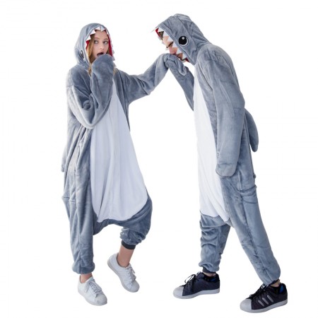 Shark Onesie for Adult Kigurumi Animal Pajamas Funny Halloween Costumes