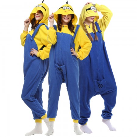 Minions Group Onesie Pajama Funny Costume For Women & Men Unisex Style
