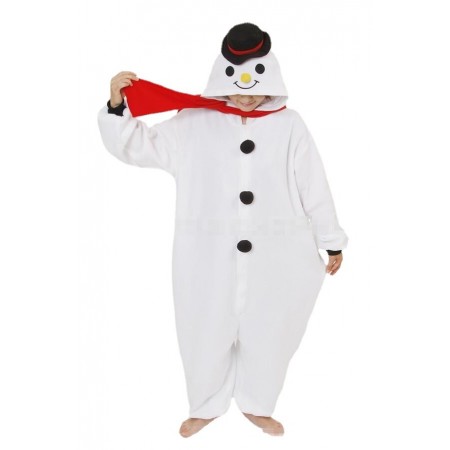 Christmas Costumes Snowman Onesie Holiday Outfit Pajamas Hooded Jumpsuit
