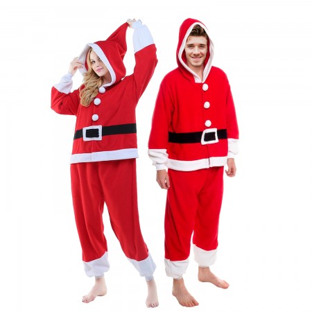 Santa Onesie Suit Costume For Men & Women