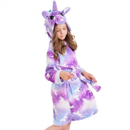 Unicorn Hooded Bathrobes For Girls - Best Gifts Soft Sleepwear