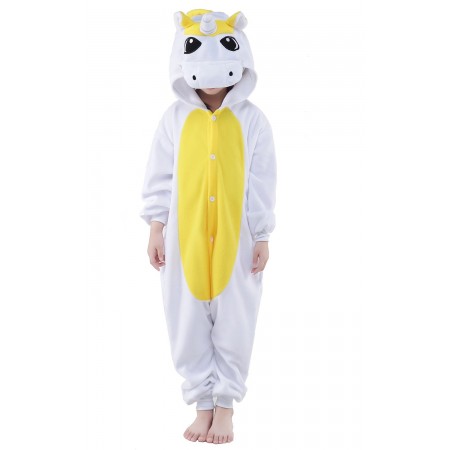 Yellow Kigurumi Onesie Pajamas Animal Costumes for Kids