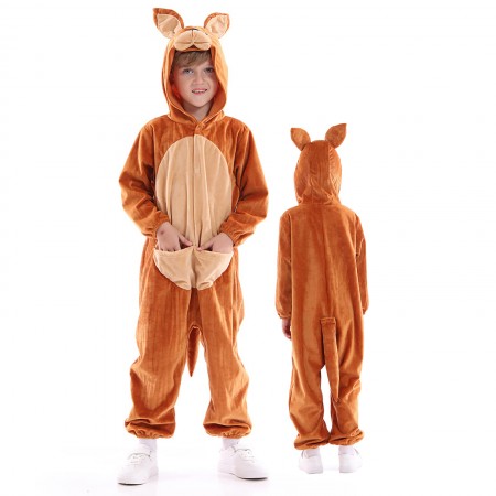 Halloween Kangroo Costume Onesie for Kids Group Party Dress Up Outfit for Boys & Girls