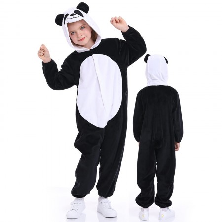 Halloween Panda Costume Onesie for Kids Group Party Dress Up Outfit for Boys & Girls
