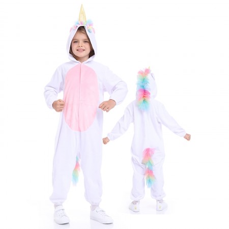 Halloween Unicorn Costume Onesie for Kids Group Party Dress Up Outfit for Boys & Girls