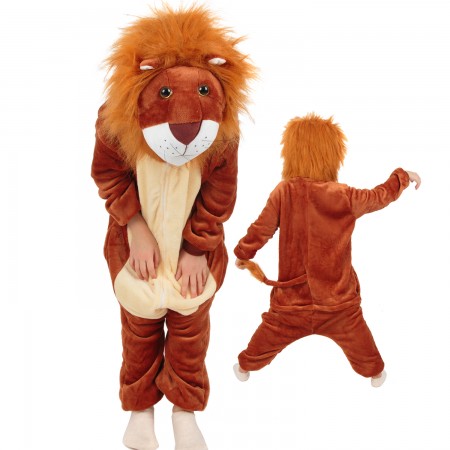 Kids Lion Onesie Jumpsuit Unisex Halloween Costume Outfit