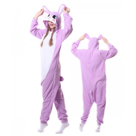 Purple Rabbit Bunny Onesie Pajama Animal Costumes For Women & Men