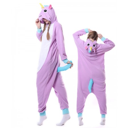 Purple Unicorn Onesie Pajama Animal Costumes For Women & Men