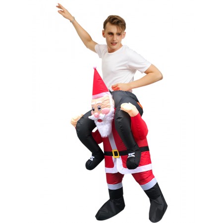 Rider Inflatable Santa Claus Halloween Funny Costumes Outfit