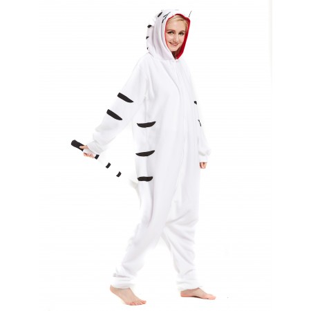 White Tiger Kigurumi Onesie Pajamas Animal Costumes For Women & Men
