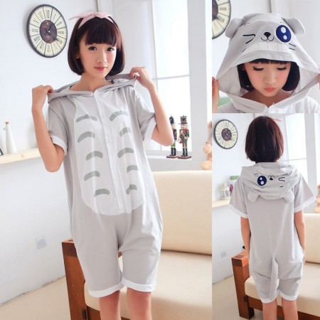 Blink Totoro Pajamas Animal Onesie Hoodie Kigurumi Short Sleeve