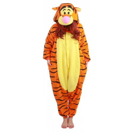 Tigger Costume Onesie Pajamas For Adult & Teens Halloween Party Wear