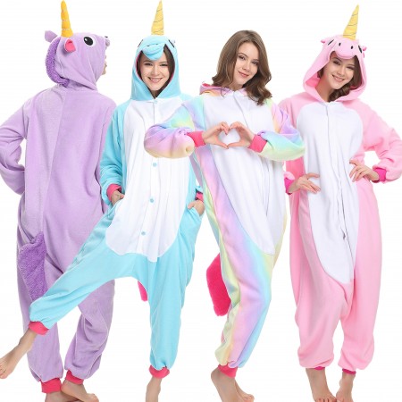 Unicorn Costume Onesie Pajama for Adult Outfit