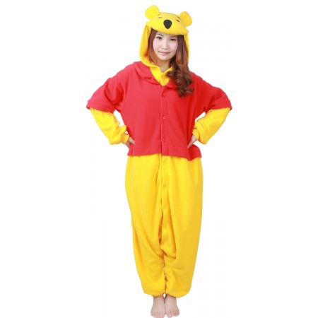 Winnie The Pooh Costume Onesie For Adult & Teens
