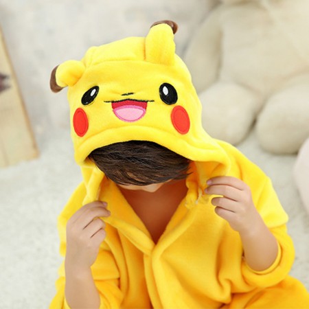 Pikachu Onesie Pajamas Animal Kigurumi Pokemon Costumes for Kids
