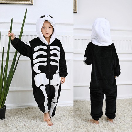 Skull Skeleton Onesie Pajamas Animal Kigurumi Halloween Costumes for Kids