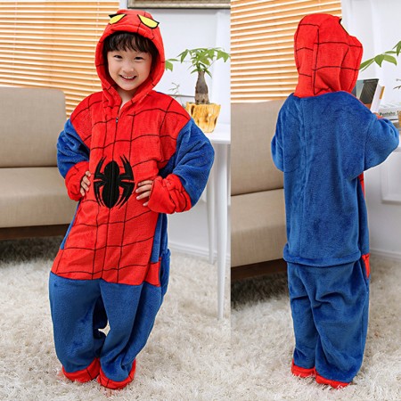 Spiderman Superhero Onesie Pajamas Animal Kigurumi Costumes for Kids