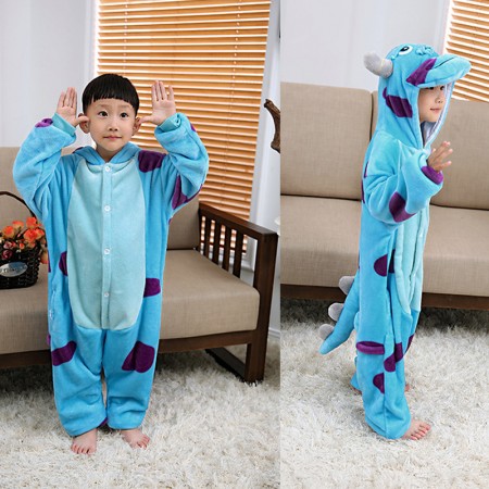 Sully Monsters Inc Onesie Pajamas Animal Kigurumi Costumes for Kids
