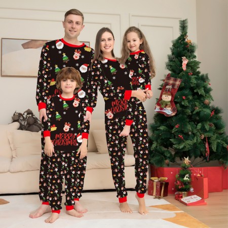 Family Matching Christmas Pajamas 2022 Holiday Deer Tree Sleepwear PJS