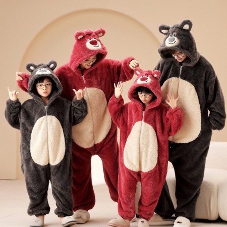 Matching Family Christmas Pajamas Bear Animal Onesies