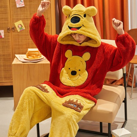 Girls Winnie The Pooh Onesie Pajamas Cartoon Jumpsuit Costume