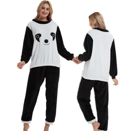 2 Pieces Panda Pajamas Set Women Cartoon Sleepwear