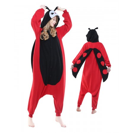 Ladybug Kigurumi Onesie Pajamas Animal Costumes For Adult