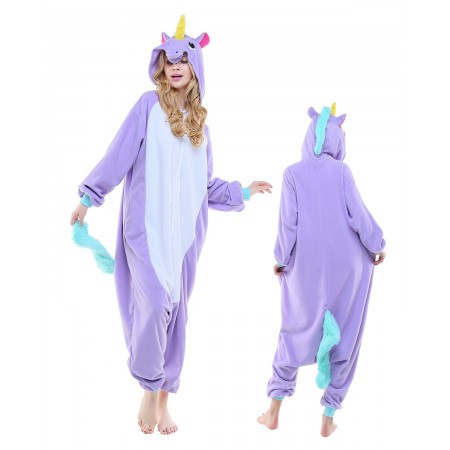 New Purple Unicorn Kigurumi Onesie Pajamas Animal Costumes For Adult