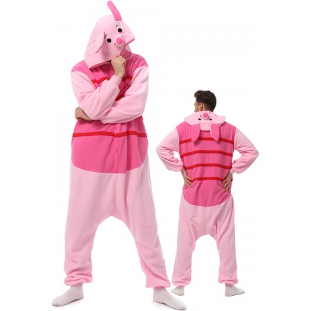 Mens Piglet Onesie Halloween Party Costume Outfit
