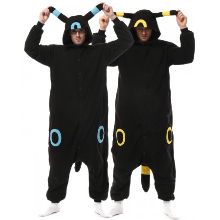 Mens Shiny Umbreon Onesie Halloween Group Costume for 2 People