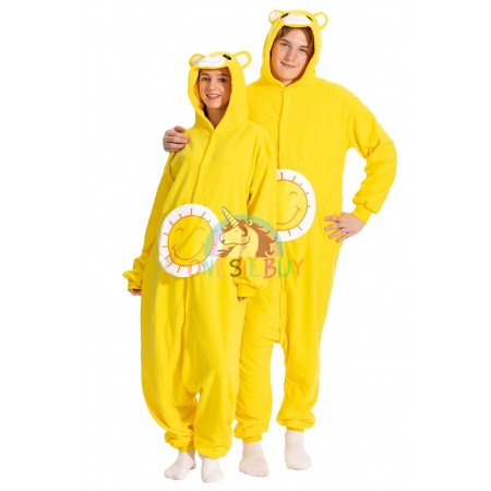 Care Bears Funshine Bear Onesie Pajamas Costume Cute Outfit Unisex Style