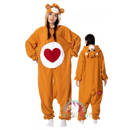 Care Bears Costume Tenderheart Bear Onesie Halloween Outfit Unisex Style for Adults & Teens