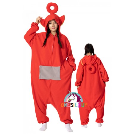 Teletubbies Po Onesie Costume Halloween Outfit Unisex Style for Adults & Teens